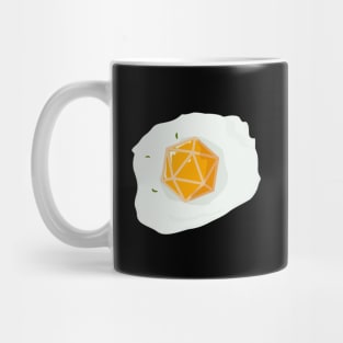 Polyhedral D20 Dice Sunny Side Up Egg Mug